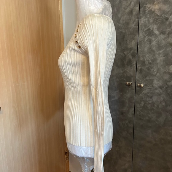 Cache Cream Ribbed Knit Top - Picture 3 of 4